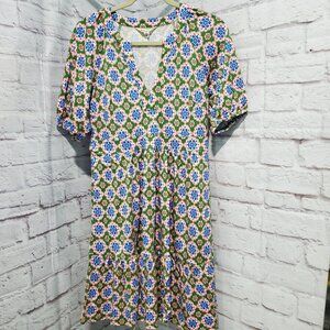 Boden Piper Short Jersey Dress Women's UK 8 US 4 short sleeve Geometric print